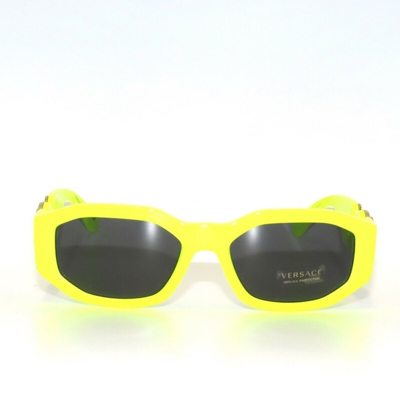 Versace 4361 5321/87 Yellow Fluo Gray Sunglasses Unisex main image 6